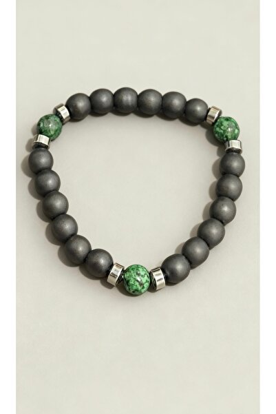 nss sky rock Azurite Malahite Matte Onyx Hematite Bracelet 8mm Natural Stone ...