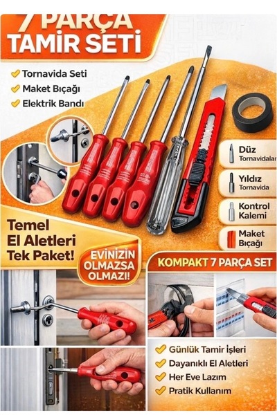 FREED TOOLS 7 parça tamir seti el aletleri seti