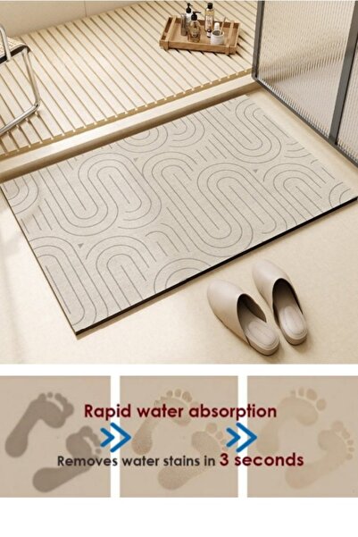 Generic Bath Mat Super Absorbent Diatom Mud Bathroom Mat Non-Slip Quick Dry T...
