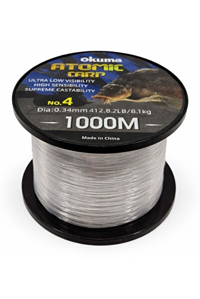 Okuma Atomic Carp Nylon Clear Color 1000m Misina 0.31mm