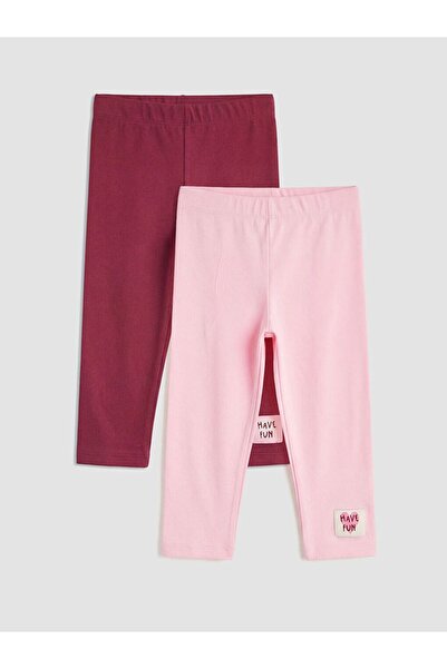 LC Waikiki LCW dječje leggins za devojčice sa elastičnim strukom, paket od 2 ...