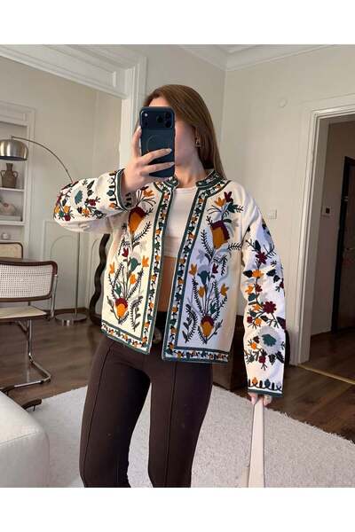 FERZOLAİO Bohemian Patterned Embroidered Jacket