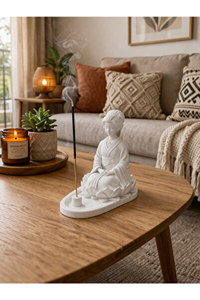 tredihome Zen Lotus Tütsülük – Meditasyon Figürlü Dekoratif Tütsü Standı