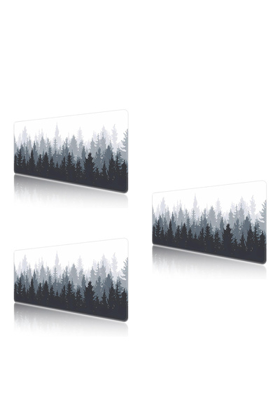Fikpoo Misty Forest Extended gaming mouse pad, with a non-slip rubber base an...