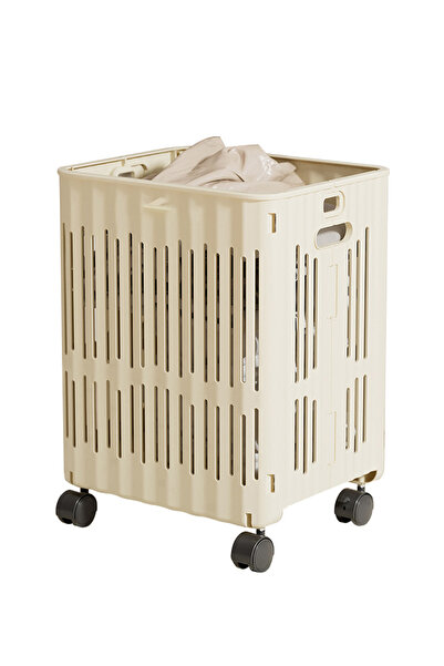 MINOMAC Laundry Baskets Foldable Laundry Hamper with Wheels Collapsible Plastic