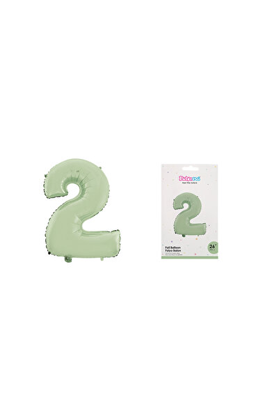 Adana Pasta Malzemeleri 26 Inch Folio Balloon Numbers Matte Mint Green 2 Balo...