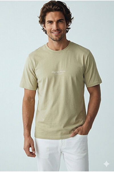 Jack & Jones تي شيرت رجالي بشعار O-Neck من الموسم الجديد