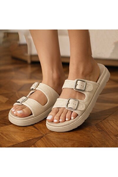 FASHION Slip On Comfort Buckle Slides for Women