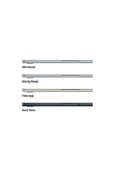 Apple MDVT4TU/A/MacBook Air/Apple M5 İşlemci(10 Çekirdek CPU-10 Çekirdek GPU)/16GB RAM/1TB SSD/15"/G