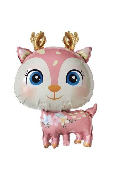 Adana Pasta Malzemeleri Deer Pink Foil Balloon 49X75 cm