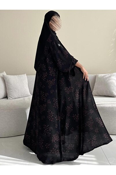 OLGA-ABAYA عباية آنيقة وعصرية من آولجا القماش شيفون مع فصوص أسود قصة العباية ...