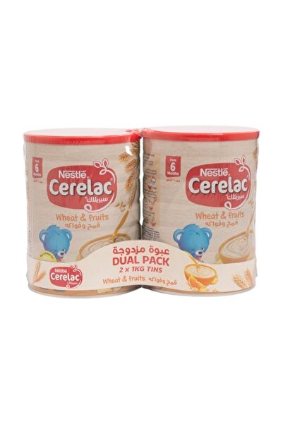 Cerelac سيريلاك بالقمح والفواكهة 2 عبوة مزدوجة 1000 جرام