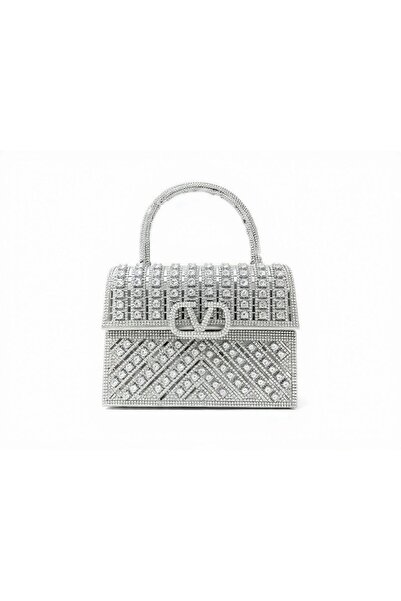 silora .Women's Rhinestone Top Handle Evening Bag