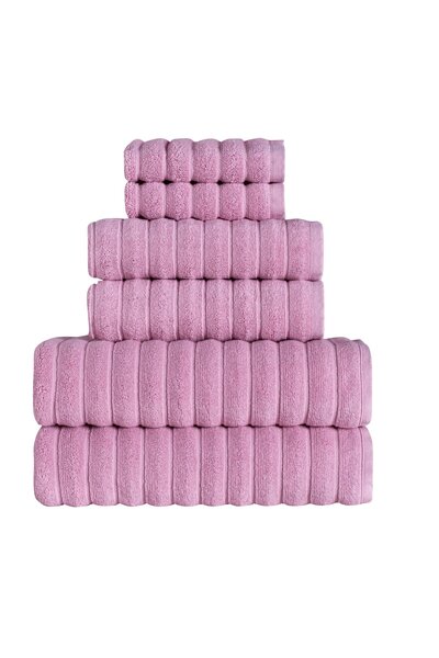 Beribo Cloud %100 Pamuk Türk Havlu Seti 6 Parça 620 GSM (Lavanta Sisi)