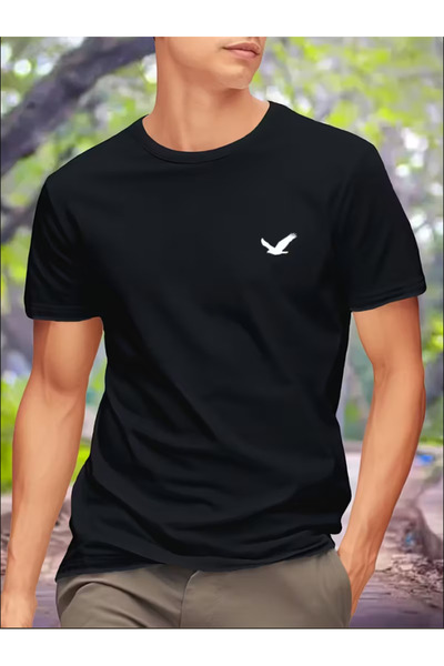 NOURAM A Bird Cotton Combed Premium Quality Original Funny Crew Neck Casual S...