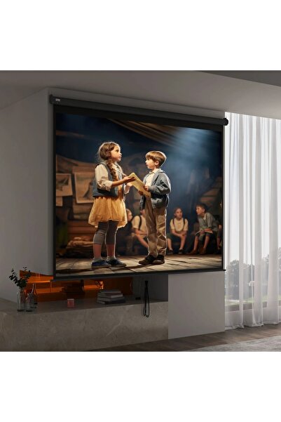 OEM Ecran de proiecție 4K HD Re-Bloom, reglabil, 120 inch, Material/Metal, Alb/Negru, 244 x 183 cm