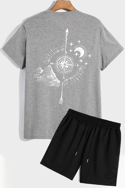 Gollinger Σετ Φόρμας με Στάμπα στην Πλάτη - Σετ Σορτς και Μπλουζάκι με Λαιμόκ...