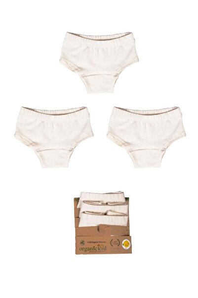 OrganicKid %100 Organik 7 Yaş Lyc. Süprem 3'lü Kız Iç Çamaşır Set Boxer