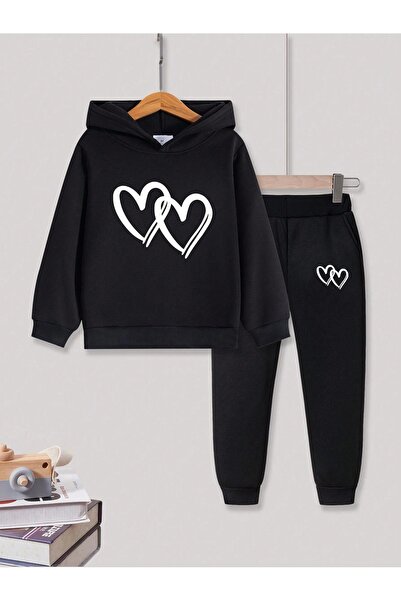 Gollinger Printed Kids' Tracksuit Set - Unisex Hooded Sweatshirt Jogger Track...