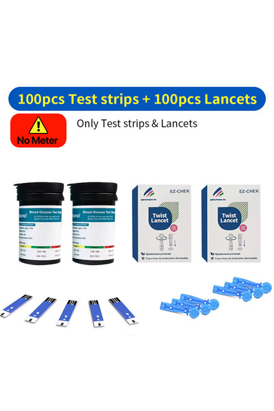 Choice 100pcs no meter Electron Blood Glucose Meter 50/100pcs Test Strips Blo...