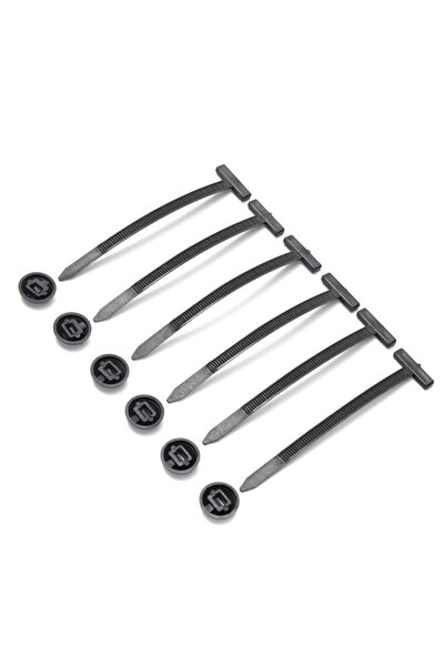 Lawazim 100Pcs Automotive Plastic Cable Tie Buckle, Self-Locking Zip Ties wit...