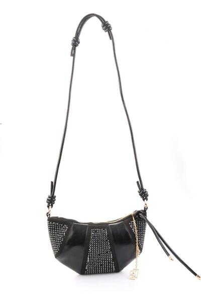 Bambi Μαύρη γυναικεία τσάντα ταχυδρόμου C06257680487