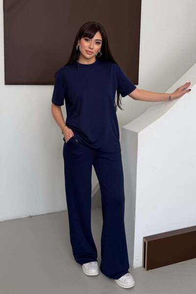 CMZ COLLECTİON Women's Short-Sleeved Combed Cotton Suit, Loose and Comfortabl...