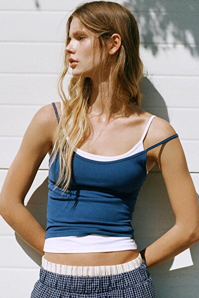 Pull & Bear Çift katlı askılı top