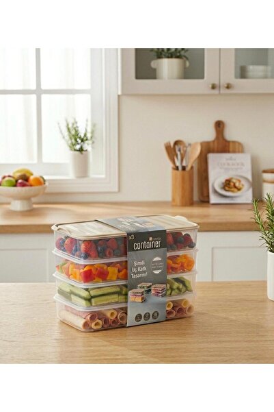 Karaca مجموعة تخزين سهلة التركيب من سي إن تي، 4 قطع