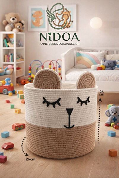 Nidoa Beige Single Jute Rope Panda Multi-Purpose Children's Room Toy Clothes ...