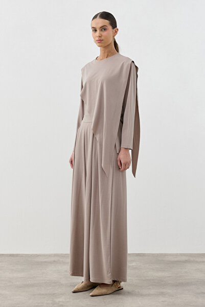 Merwishop Moly Suit with Pleated Front Trousers 1626 Mink