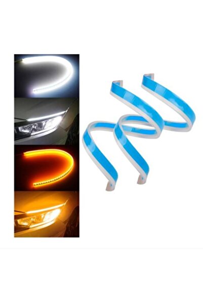 SimpluAcasa Set of 2 LED Car Strips for Headlights, DRL Effect and Sequential...