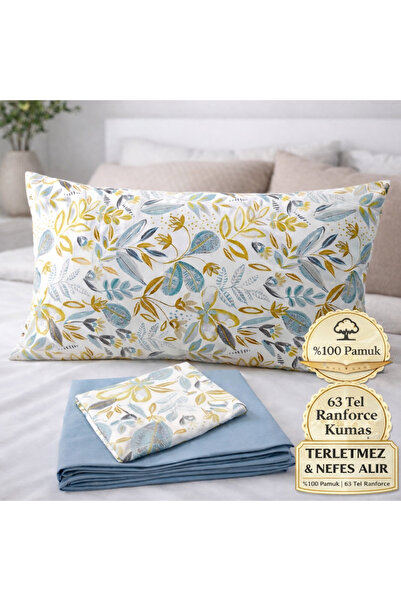 Doğa Ev Tekstili Ranforce Double Sheet Pillow Set 100% Cotton