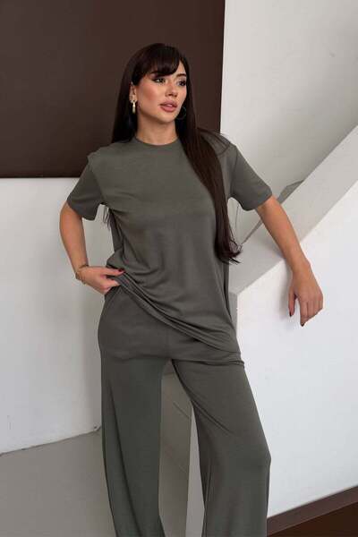 CMZ COLLECTİON Women's Short-Sleeved Combed Cotton Suit, Loose and Comfortabl...