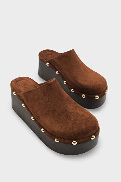 Capone Outfitters Marlane Women's Sabo Slippers with Wedge Heels and Closed Toe