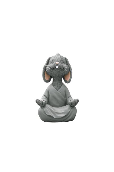 Vivense YOGA YAPAN TAVŞAN BİBLO, GRİ