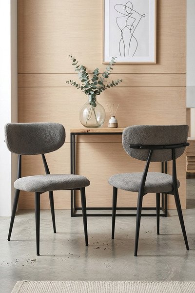 UMS MOBİLYA 2'li Riva Sandalye - Mutfak ve Salon Sandalyesi - Yemek Sandalyes...
