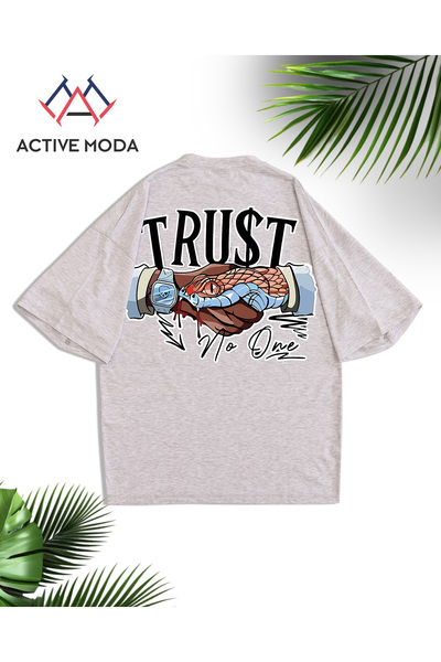 ZAVIXO ΑΝΔΡΙΚΟ T-shirt 3 Νημάτων Υφαντών Κλωστών σε Στυλ Δρόμου Oversize – Άν...