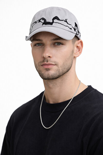 ZERAMİNE Gray Unisex Baseball Cap with Adjustable Buckle