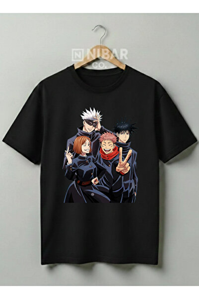 Grafftee Clothing تي شيرت يونيسكس مطبوع بتصميم أنيمي من Jujutsu Kaisen، مصنوع...
