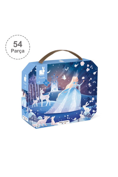 Janod 54 Parça Çantalı Puzzle Karlar Kraliçesi J02665