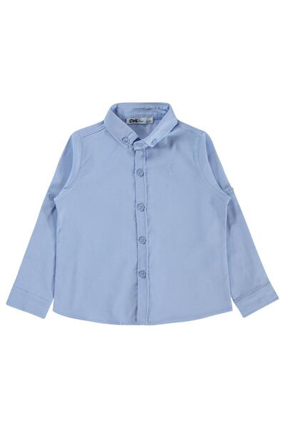 Civil Boys Cămașă cu broderie Sailing pentru copii de 2-5 ani - Albastru