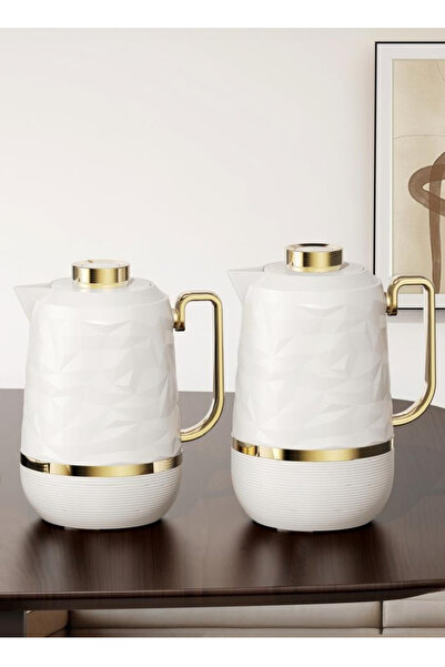 ALQANNAS طقم ترامس 2 حبة لشاي والقهوة سعة 1 لتر و 0.7 لتر ، اصلية تحفظ الحرار...