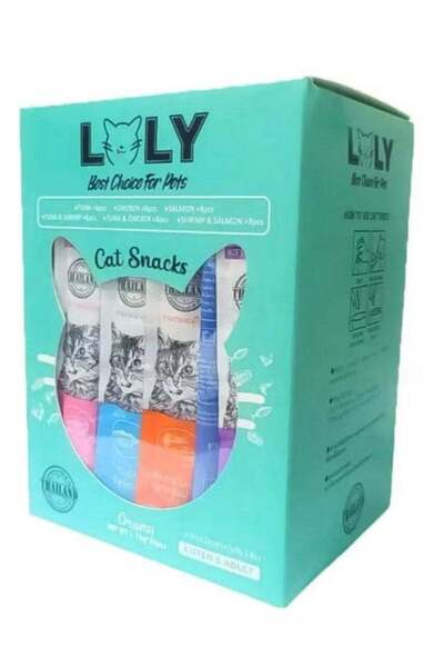 LULLY KİDS حلوى كريمية للقطط من لولي بنكهات متنوعة للقطط الكبيرة والصغيرة 15 ...