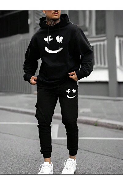 EYAX MODA Digital Printed Unisex Hooded Sweatshirt Trackpants Eyaxx Sportwear...