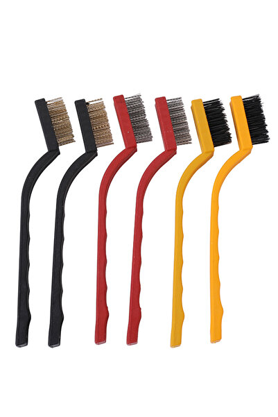 Lawazim مجموعة فرش سلكية 6 قطع - مجموعة فرش تنظيف يدوية مع فرش من الفولاذ الم...