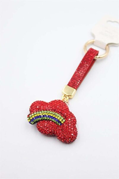 MENESSA Stone Cloud Keychain - Red