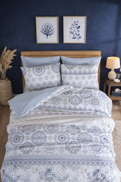 Madame Cotton Elastic Sheet Duvet Cover Set Single