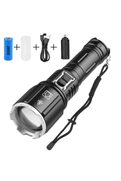 OEM AOS Tactical Professional Flashlight, 3000 Lumens, XHP LED, USB-C, Telesc...