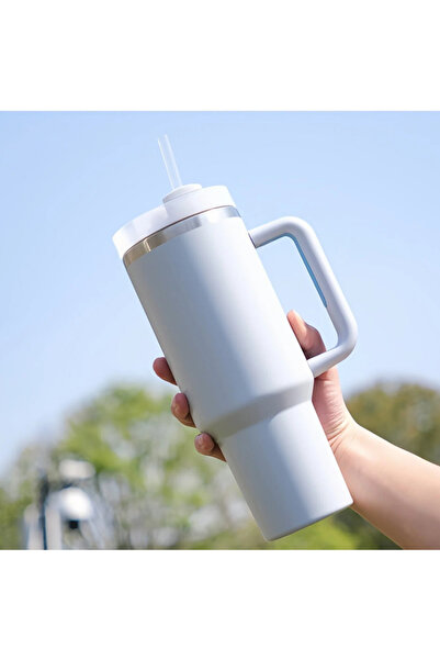 Snooe 400ml Stainless Steel Double-Walled Straw Cup – Portable Insulated Trav...
